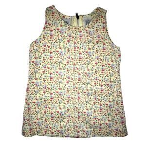 Vintage 90’s Y2K Gap Girls XXS 3-4 Yellow Floral Sleeveless Dress Cotton Cottage